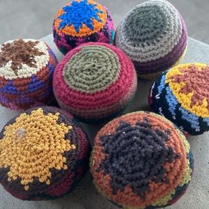 Handmade Crocheted Hacky Sacks